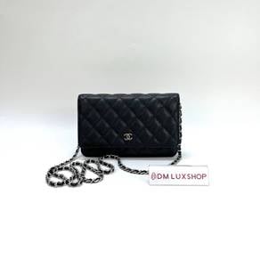 Preloved Chanel Black Caviar WOC GHW