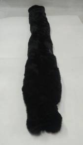 Animal fur black scarf