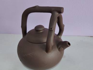 Zisha Bamboo-Node Teapot with Overhead Handle