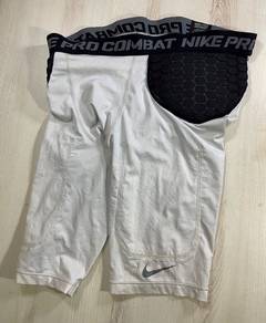 Nike Pro Combat Light Grey Inner Padded Shorts #DR