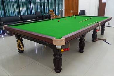 12 Feet English Pool Snooker Table Slate Bed