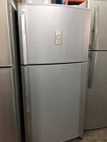 Refrigerator 2 Doors Sharp Fridge Peti Ais Freezer