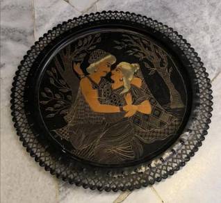 Brass wall decor plate tembaga