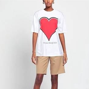 Alexander McQueen Heart print cotton oversize tee