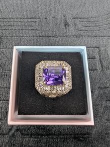 Cincin Permata Kecubung (Amethyst)
