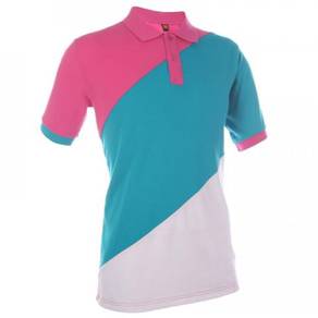 T-shirt Polo Oren Sport Magenta/Turquoise/White