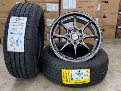Sport Rim Baru 15 Volk Rays CE28 Hyper Black Siap