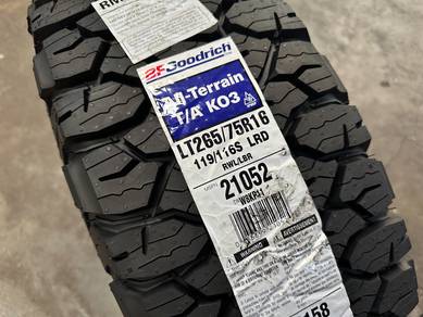 NEW 265 75 16 BF Goodrich AT K03 Tyre Pajero Hilux