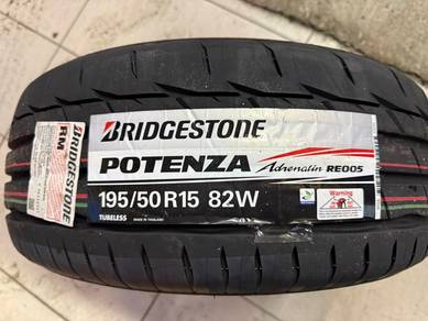 Tayar baru bridgestone re005 195/50/15 tahun 26