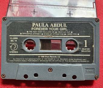 Paula Abdul FOREVER YOUR GIRL Cassette Tape