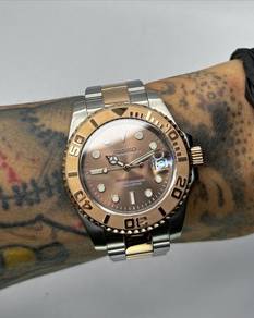 Custom Seiko Mod 40mm 2-Tone Rose Gold Chocolate
