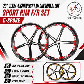 20" Magnesium Alloy 6-Spoke Sport Rim F/R Hub Set