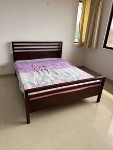 Queen Size Bed Frame with Seagull Mattress