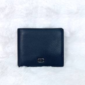 Dior CD Icon Black Grained Calfskin Bifold Wallet