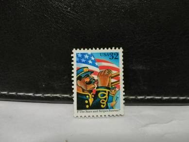 1997 USA Stamp Trumpeter Flag Music Band
