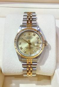Pre-Owned Rolex 69173 Datejust Gold Diamond Dial 1