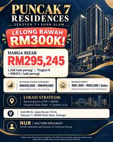 Condominium For Auction in Puncak 7 Residence