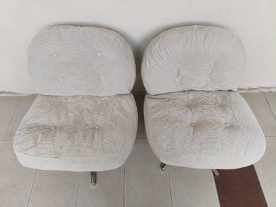 (Each price)Set of 2 Striped Armchairs Swivel Base