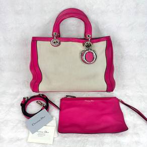 Christian Dior Diorissimo Tote Bag in Bright Pink