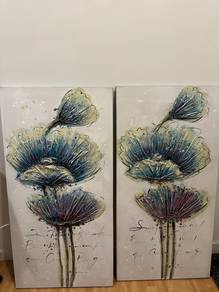 Textured Canvas Floral Wall Art