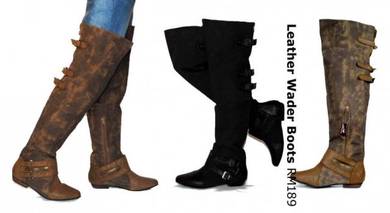 Leather Wader Boots