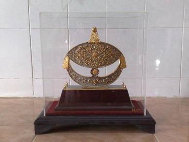 3501 KL pewter 24 karat gold plated Wau decor