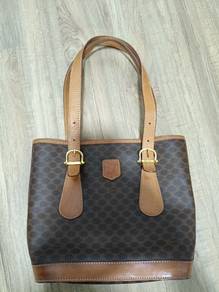 Vintage Celine Macadam Tote Bag (Brown)