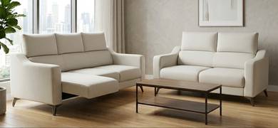 Modern 3+2 Fabric Sofa set with Extendable seat