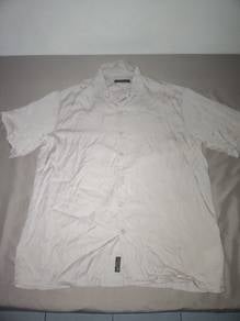 Baju Beige Short Sleeve Button-Up