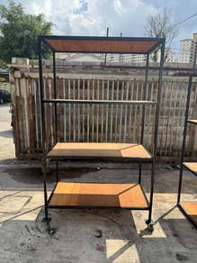 Mobile Multipurpose Rack Shelves Steel Frame