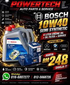 BOSCH 10W40 Semi Synthetic 6 Liter Siap Service