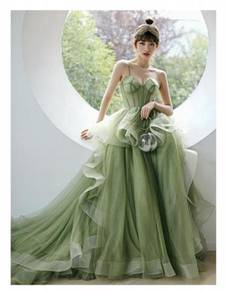 Green wedding prom evening dress gown RBP1585