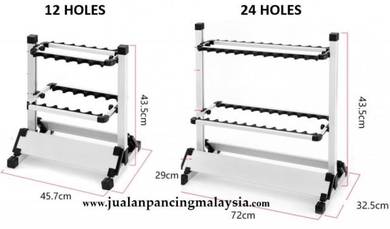 Jpm stainless steel 12 and 24 holes rod rack
