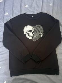 Black Graphic Crewneck Shirt