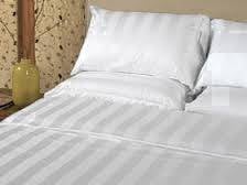 Bedsheet Satin Stripe Hotel(Fitted)  Single