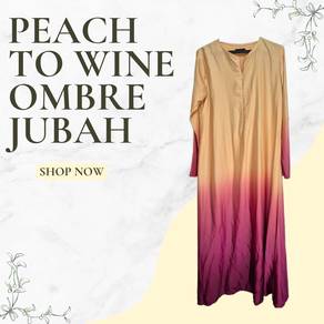 Peach to Wine Ombre Jubah