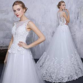 White dinner wedding bridal dress RB0134