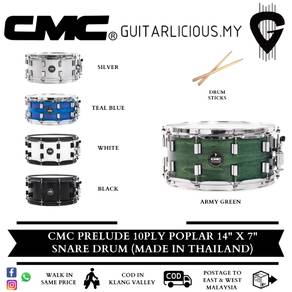 CMC Prelude 10ply Poplar 14" x 7" Snare Drum - GRN