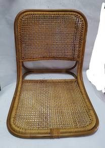 Vintage 60's Rattan bentwood cane legless tatami f