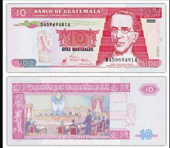 Guatemala 10 Quetzales (1998) - Pick P101  unc