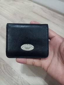 Giorgio Armani Black Leather tri fold Wallet