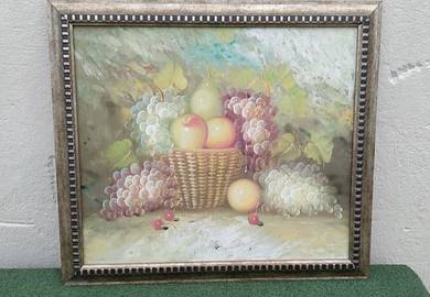 Y68C Lukisan Buah-buahan Oil Painting Fruits Art