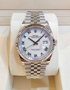 Rolex 126234 Datejust White Dial White Gold Bezel