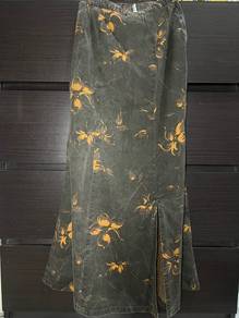 Vintage Floral Skirt Brown Floral
