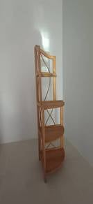 Wooden corner shelf