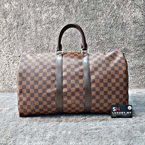 Louis Vuittom Damier Ebene Monogram Keepal Baf