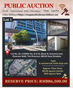 Retail space For Auction in Kota Kinabalu,SBH