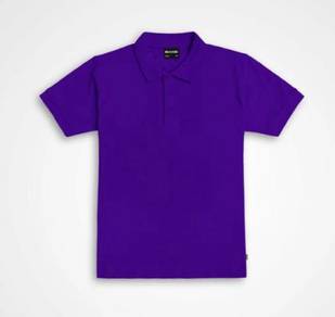 T-shirt plain polo short sleeve purple