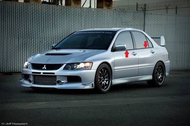 Mitsubishi Lancer Evo 7 8 9 CT9A Door Molding Evo9
