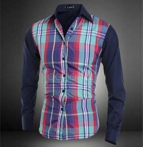 A2643 KEMEJA HIJAU BIRU BLUE GREEN MAN SHiRT 🔥